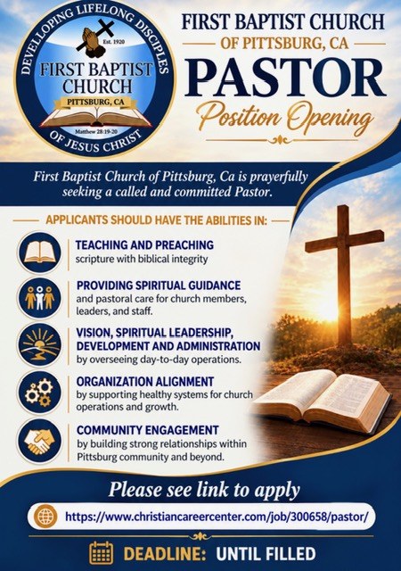 Pastor Position Opening
